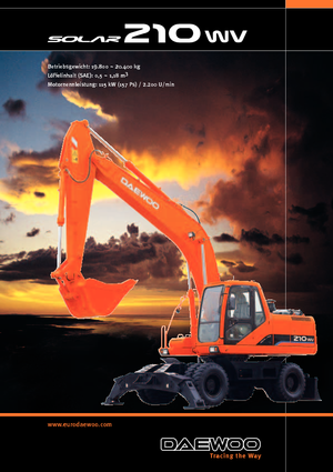 Kolová rypadla Doosan Solar 210 W-V
