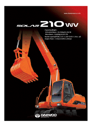 Kolová rypadla Doosan Solar 210 W-V