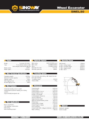Kolová rypadla Sinoway SWEL80