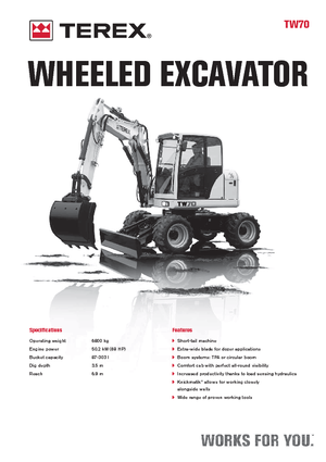 Kolová rypadla Terex TW 70