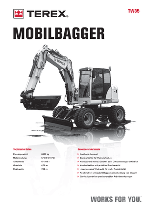 Kolová rypadla Terex TW 85
