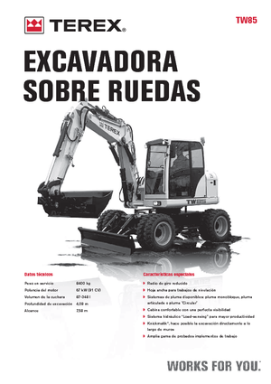 Kolová rypadla Terex TW 85
