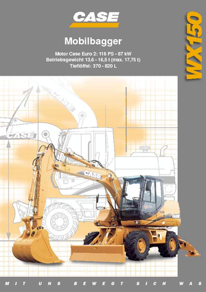 Kolová rypadla Case WX 150