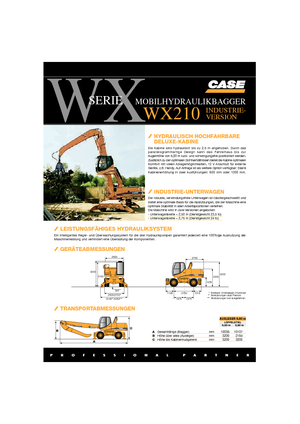 Kolová rypadla Case WX 210