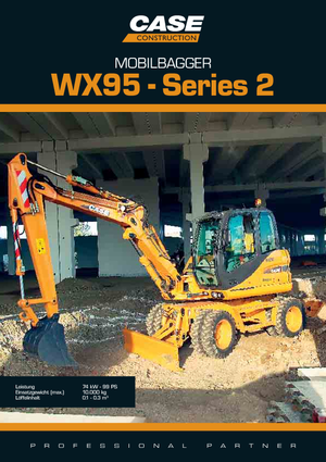 Kolová rypadla Case WX 95 S-2