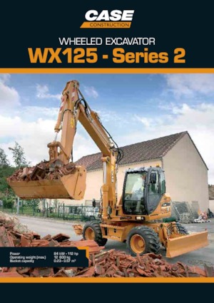 Kolová rypadla Case WX125 S-2