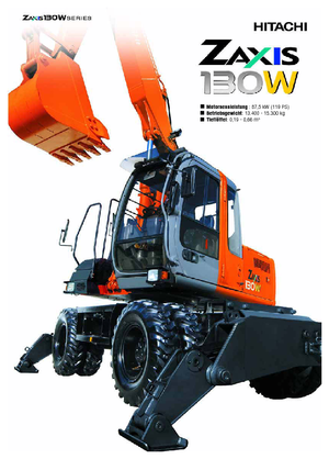 Pásová rypadla Hitachi ZX 130 W