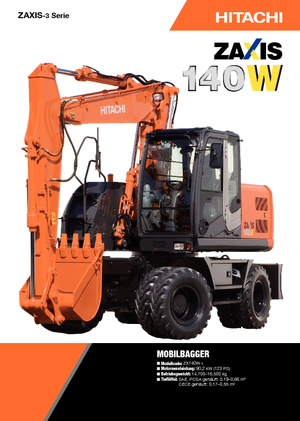 Kolová rypadla Hitachi ZX 140 W 3