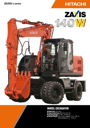 Kolová rypadla Hitachi ZX 140 W 3