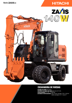 Kolová rypadla Hitachi ZX 140 W 3