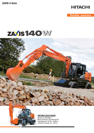 Kolová rypadla Hitachi ZX 140 W 5