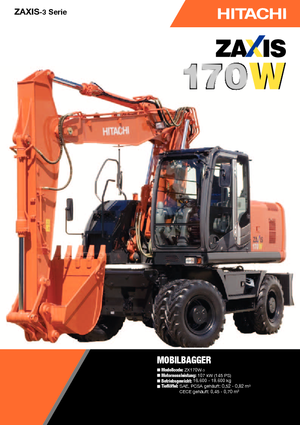 Kolová rypadla Hitachi ZX 170 W-3