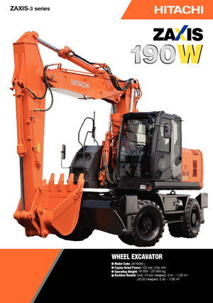 Kolová rypadla Hitachi ZX 190 W 3