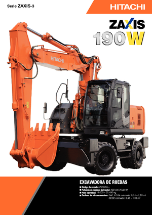 Kolová rypadla Hitachi ZX 190 W 3
