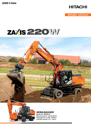 Pásová rypadla Hitachi ZX220W-5B