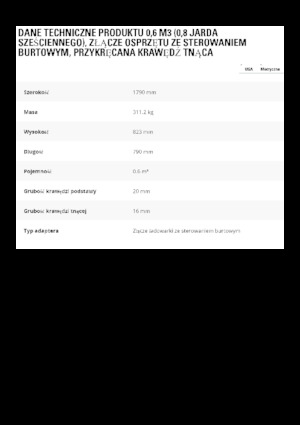 Lžíce pro kolové nakladače Caterpillar 0.6 m3