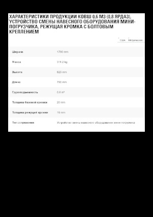 Lžíce pro kolové nakladače Caterpillar 0.6 m3