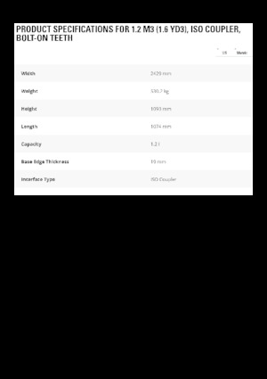 Lžíce pro kolové nakladače Caterpillar 1,2 m3