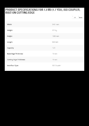Lžíce pro kolové nakladače Caterpillar 1,3 m3
