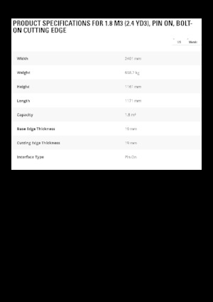 Lžíce pro kolové nakladače Caterpillar 1,8 m3