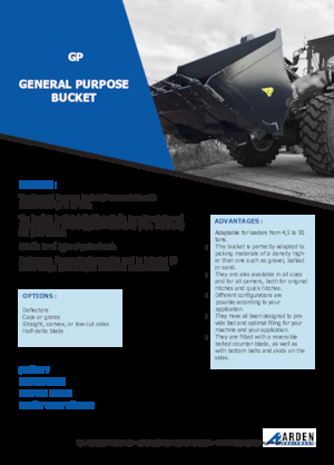 Lžíce pro kolové nakladače Arden L40GP