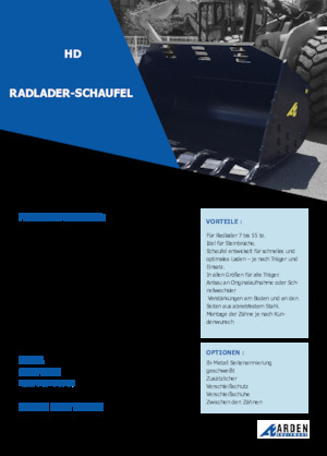 Lžíce pro kolové nakladače Arden L71HD