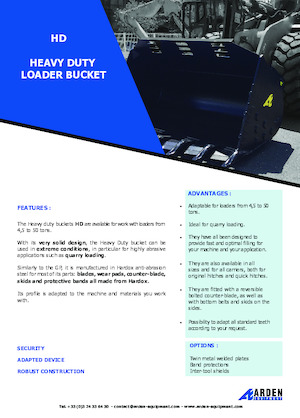 Lžíce pro kolové nakladače Arden L71HD