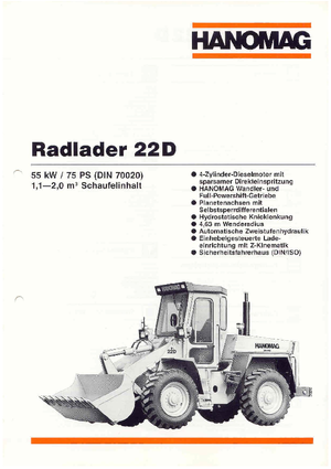 Kolové nakladače Hanomag 22 D