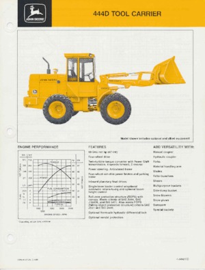 Kolové nakladače John Deere Construction 444 D TC