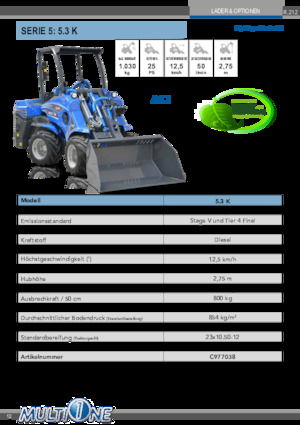 Kolové nakladače Multione 5.3 K 