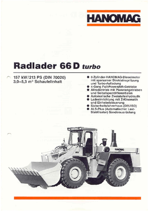 Kolové nakladače Hanomag 66 D TURBO