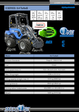 Kolové nakladače Multione 8.4 TurboS