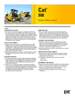 Kolové nakladače Caterpillar 908