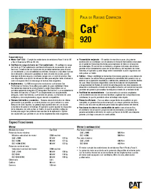 Kolové nakladače Caterpillar 920