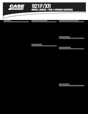 Kolové nakladače Case 921 F/XR