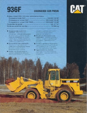 Kolové nakladače Caterpillar 936 F