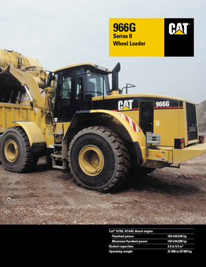 Kolové nakladače Caterpillar 966 G II StVZO