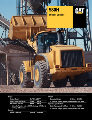 Kolové nakladače Caterpillar 980H