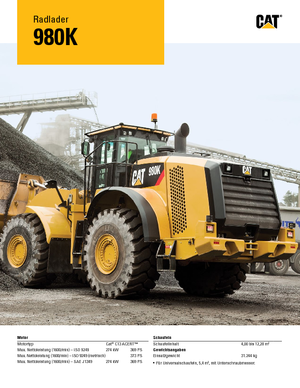 Kolové nakladače Caterpillar 980K