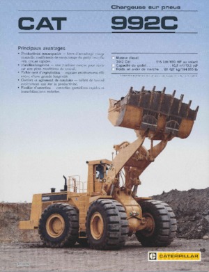 Kolové nakladače Caterpillar 992C