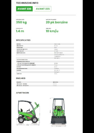 Kolové nakladače Avant Tecno Avant 220