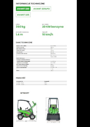 Kolové nakladače Avant Tecno Avant 220