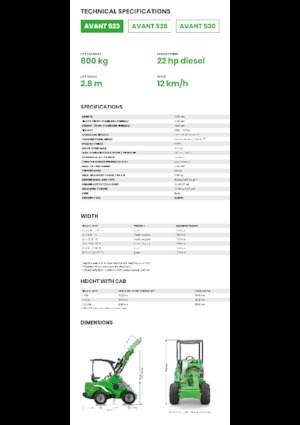Kolové nakladače Avant Tecno Avant 523