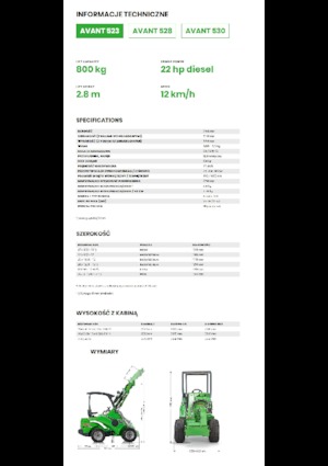 Kolové nakladače Avant Tecno Avant 523