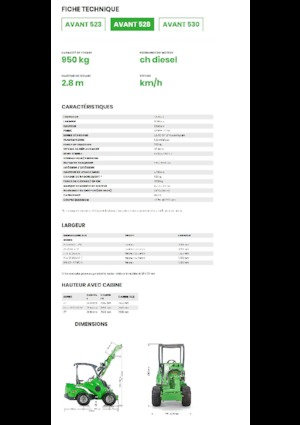 Kolové nakladače Avant Tecno Avant 528