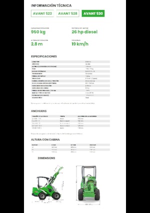 Kolové nakladače Avant Tecno Avant 530