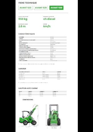 Kolové nakladače Avant Tecno Avant 530