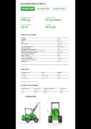Kolové nakladače Avant Tecno Avant 630