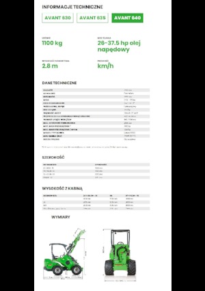 Kolové nakladače Avant Tecno Avant 640