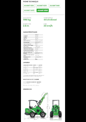 Kolové nakladače Avant Tecno Avant 650